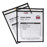 C-Line Stitched Shop Ticket Holders, Both Sides Clear, 6x9 25/pkt
