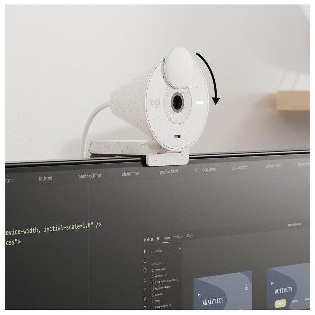 Camera Logitech Brio 300 Fhd Off -White-Camera-Logitech-Star Light Kuwait
