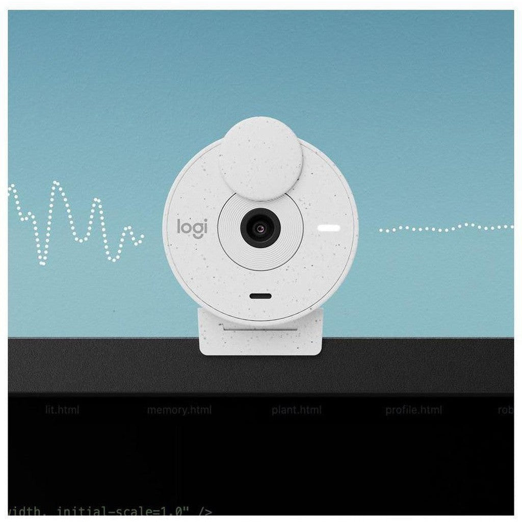 Camera Logitech Brio 300 Fhd Off -White-Camera-Logitech-Star Light Kuwait