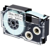 Casio 12 Mm Label Cartridge Black On White Xr 12We1-Label Printers-Casio-Star Light Kuwait