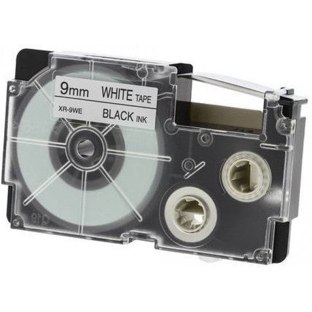 Casio 9Mm Black-On-White Standard Label Tape (Xr-9We1)-Label Printers-Casio-Star Light Kuwait