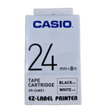 Casio EZ-Label Printer Tape Cartridge Black On White Tape 24mm x 8m (XR-24WE1)