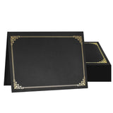 Certificate Holder with Print Black Color