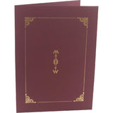 Certificate Holder with Print - Red Color