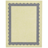 Certificate Paper Cream Color & Blue Border