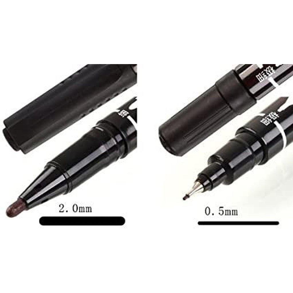 Comix 2 In 1 Marker Black Mk804-Pens-Comix-Star Light Kuwait