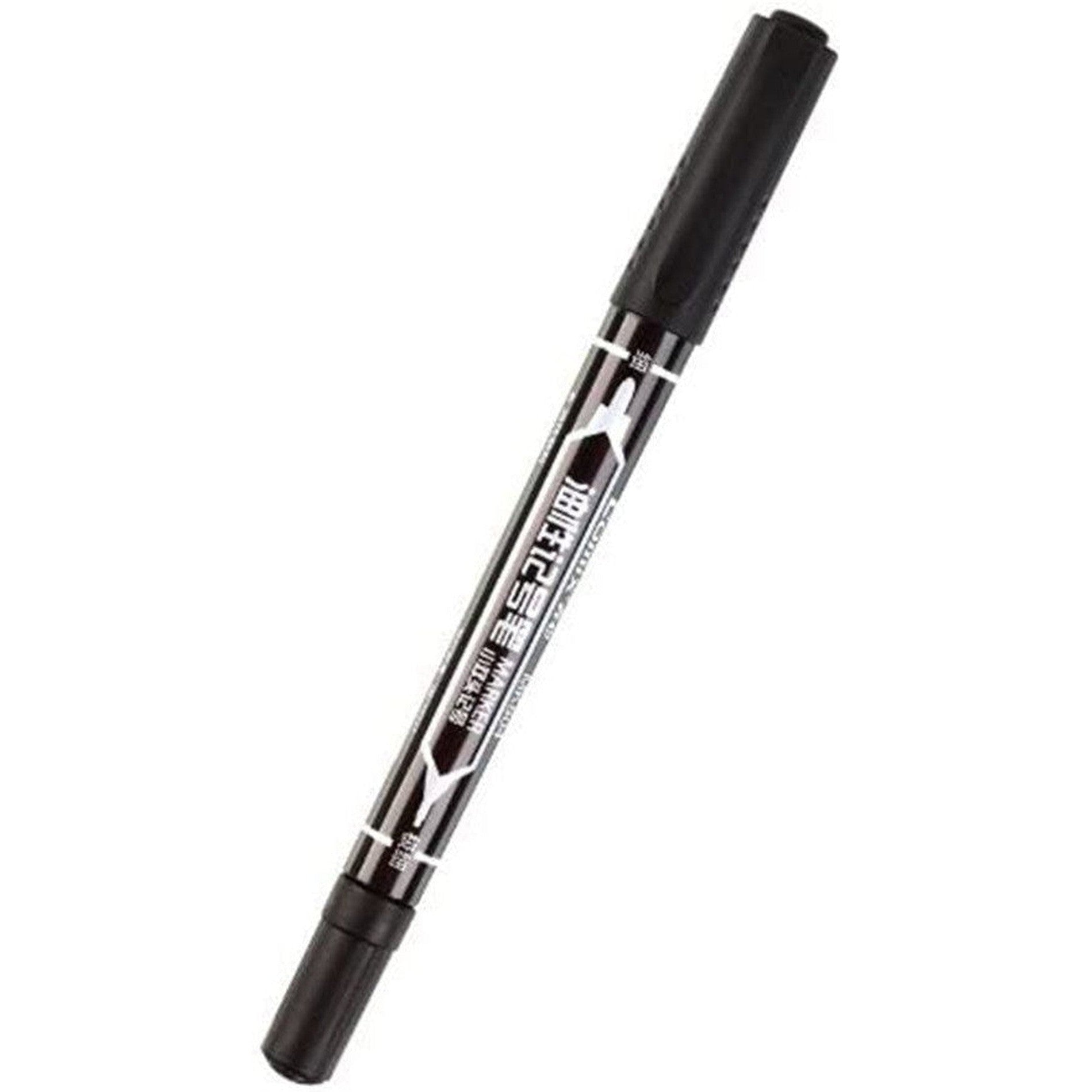 Comix 2 In 1 Marker Black Mk804-Pens-Comix-Star Light Kuwait