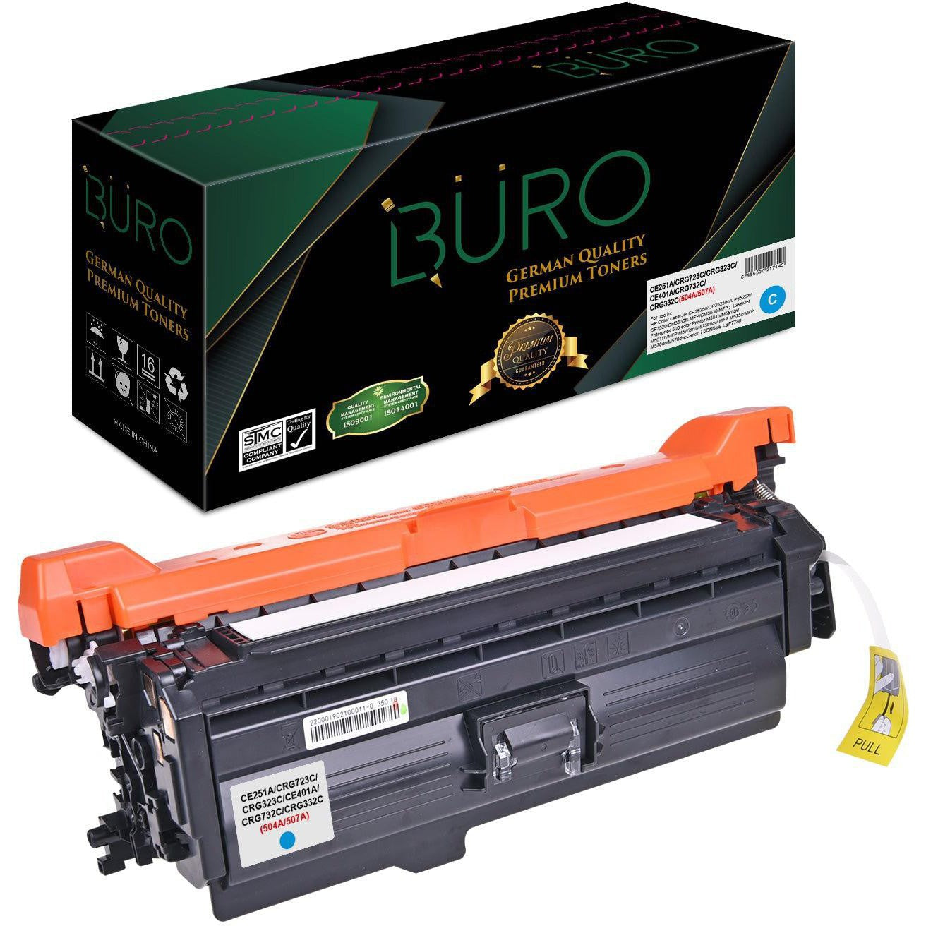 Compatible Hp Ce251A Ce401A 504A 507A Cyan Toner Canon Buro-Compatible Inks-Compatibles-Star Light Kuwait