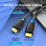 Cotton Braided 4K HDMI Male to Male Cable 15M Black Zinc Alloy Edition