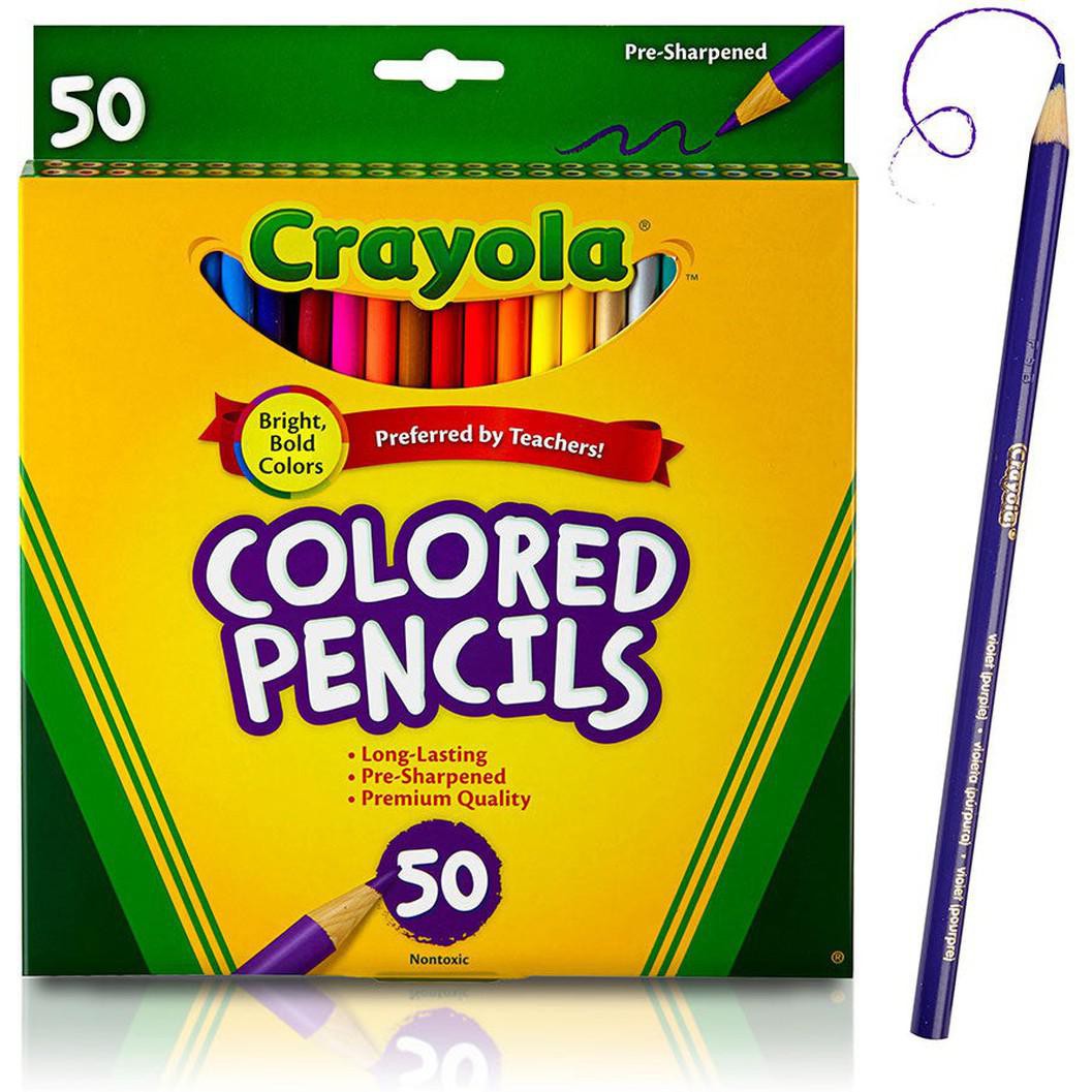 Crayola Colored Pencils 50 Colors-Pencils-Crayola-Star Light Kuwait