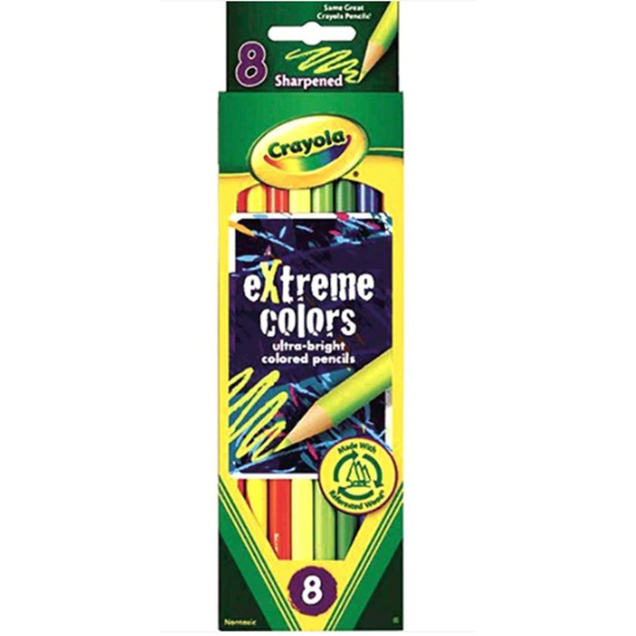 Crayola Ultra Bright Colored Pencils 8 Colors-Drawing And Coloring-Crayola-Star Light Kuwait
