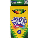 Crayola Ultra Clean Washable Markers 8 Classic Colors-Drawing And Coloring-Crayola-Star Light Kuwait
