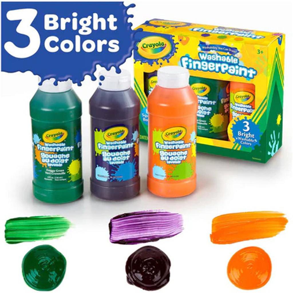 Crayola Washable Finger Paint 3 Bottles 8 Oz-Drawing And Coloring-Crayola-Star Light Kuwait