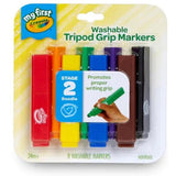 Crayola Washable Tripod Grip Markers 8 Colors-Drawing And Coloring-Crayola-Star Light Kuwait