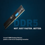 ذاكرة الوصول العشوائي Crucial RAM سعة 32 جيجابايت DDR5 بسرعة 4800 ميجاهرتز لأجهزة الكمبيوتر المكتبية CT32G48C40U5