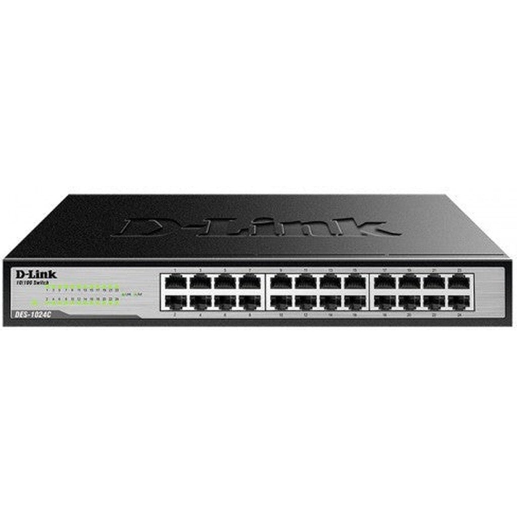 D-Link 24-Port 10/100 Mbps Unmanaged Switch (Des-1024D)-Dlink-D-Link-Star Light Kuwait