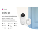 Ezviz DB2C Wifi Doorbell With Chime - H.265 / White