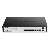محول Dlink ذو 8 منافذ جيجابت PoE مُدار، Dgs-F1100-10Ps-E
