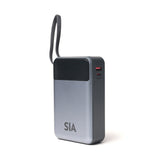 SIA Volt Link SIPB65WTC-GR POWER BANK 20K Mah 65W PD/PPS/QC WITH BUILT IN TYPE-C CABLE GRAY
