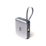 SIA Volt Link SIPB35WTC-GR POWER BANK 10K Mah 35W PD/PPS WITH BUILT IN TYPE-C CABLE GRAY