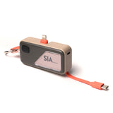 SIA Volt Link 5000mAh Mini Power Bank 20W PD – Lightning & Type-C Plug (Beige)