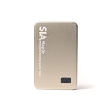 SIA MagOn Magnetic power bank metal Body PD 20W-Wireless Charging 15W 10000Mah natural Titanume