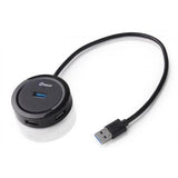 موزع USB 3.0 من دي تيك DT-3309، 4 منافذ، أسود، 0.3 متر