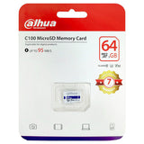 Dahua TF-C100 64GB MicroSD Memory Card – UHS-I, Class 10, U3, V30