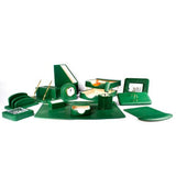 Deluxe Leather Desk Set 15 Pieces Dark Green Color