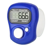 Digital Tasbih Ring with 5 Counting Channels - Blue