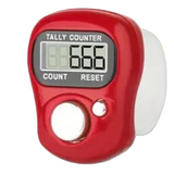 Digital Tasbih Ring with 5 Counting Channels - Red