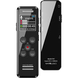 مسجل صوت رقمي مع خاصية التشغيل، سعة 64 جيجابايت | مسجل صوت للمحاضرات والاجتماعات، مشغل MP3