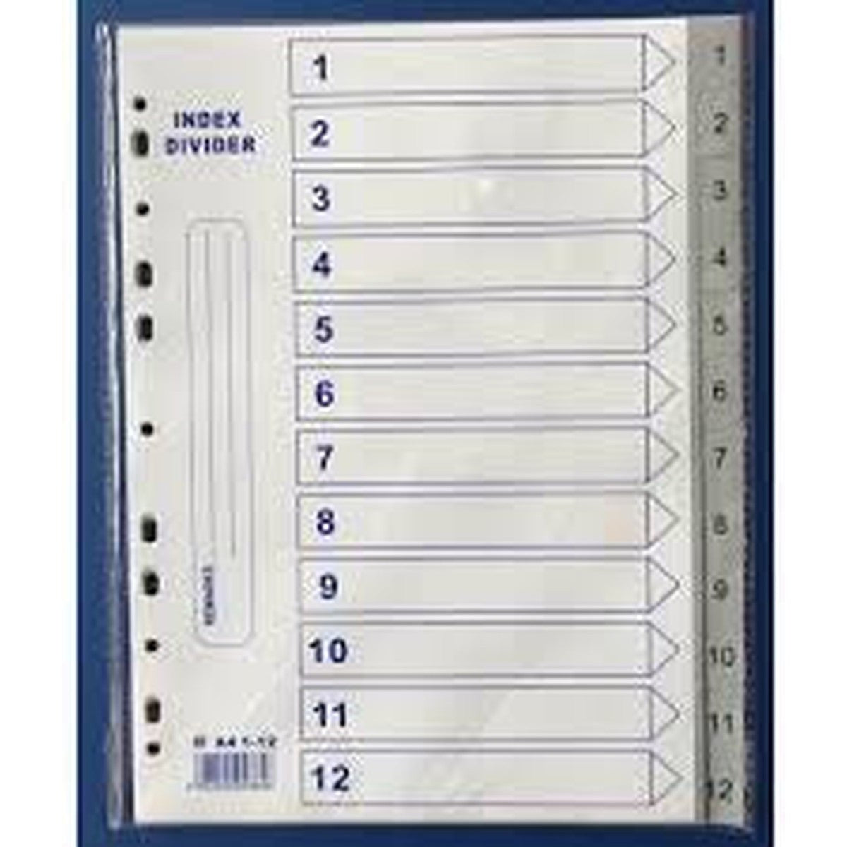 Divider 1To12 Grey Numeric-Filiing Accessories-Other-Star Light Kuwait