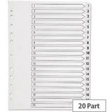 Divider 1To20 Grey Numeric-Filiing Accessories-Other-Star Light Kuwait