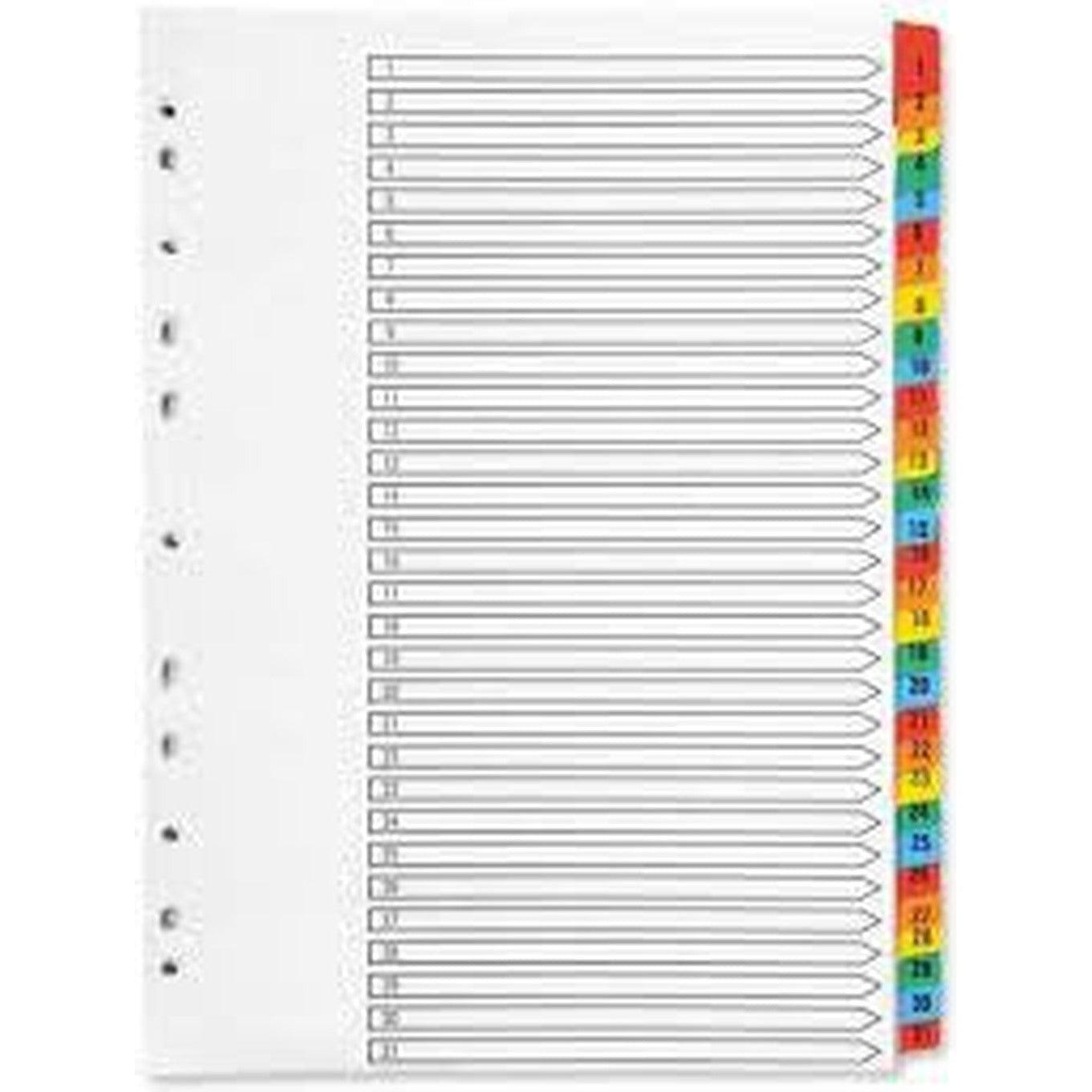 Divider 1To31 Color With Number-School Supplies-Other-Star Light Kuwait
