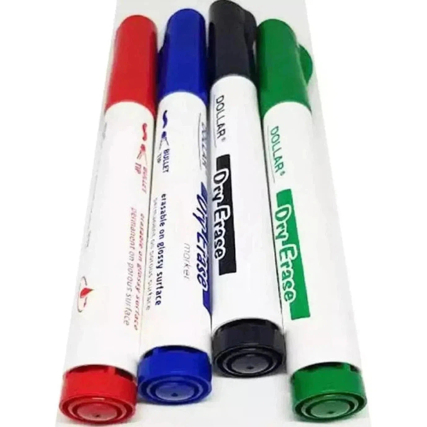 Dollar Marker Dry Erase Marker Wallet Of 4 Pieces (White Board)-Pens-Dollar-Bullet Tip-Star Light Kuwait