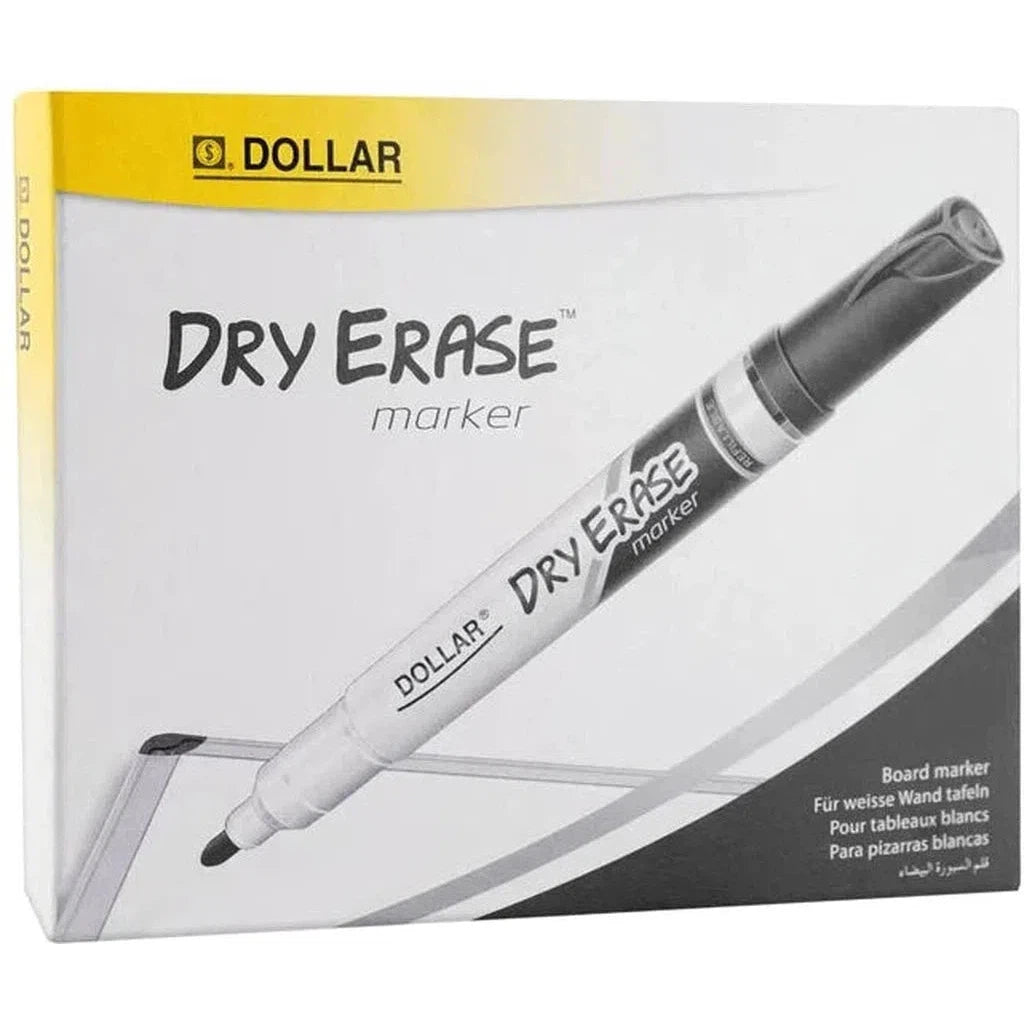 Dollar Marker Dry Erase Marker White Board (12/Pack)-Pens-Dollar-Blue-Cut DE 5-Star Light Kuwait
