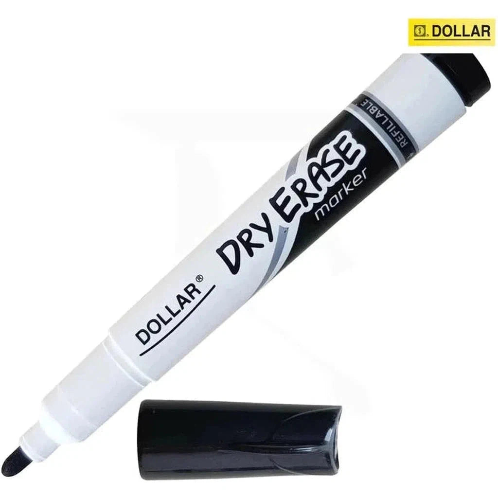 Dollar Marker Dry Erase Marker White Board (12/Pack)-Pens-Dollar-Black-Cut DE 5-Star Light Kuwait