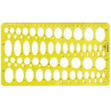 Drawing Template Measuring Ruler Oval Shape Yellow