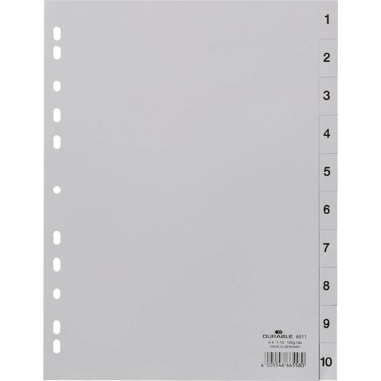 Durable Divider Grey 1-10-Filiing Accessories-Durable-Star Light Kuwait