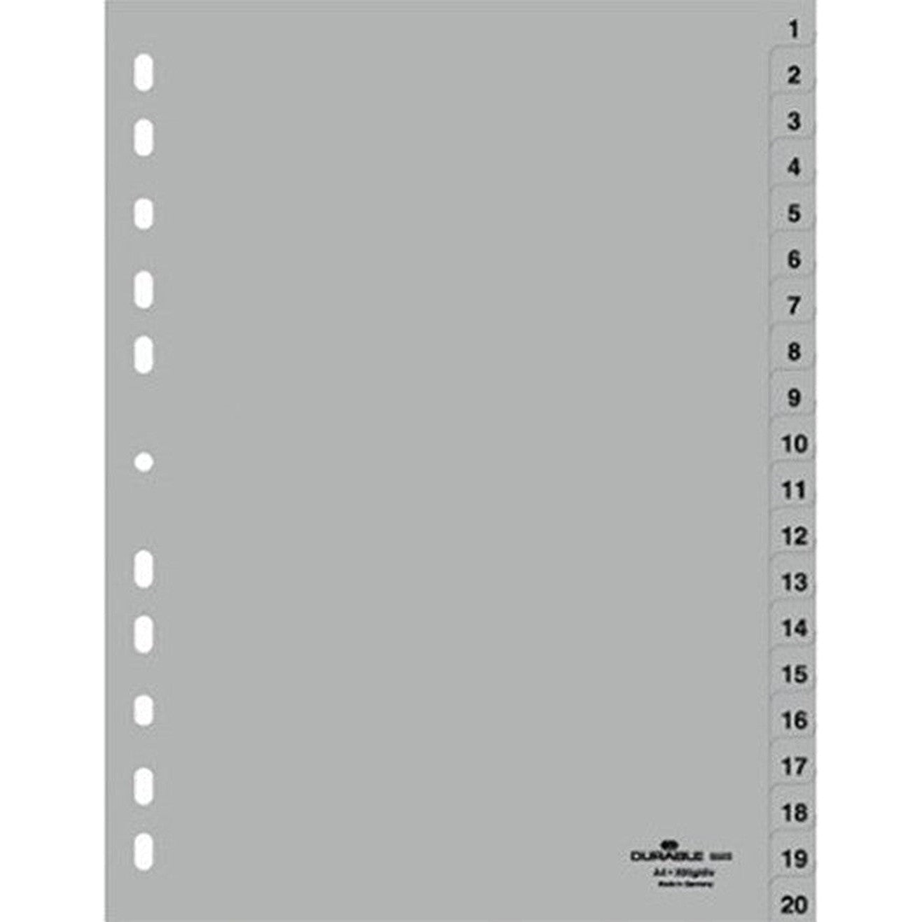 Durable Divider Grey 1-20-Filiing Accessories-Durable-Star Light Kuwait