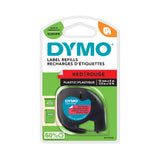 Dymo Black on Red Label Printer Tape 4 m Length 12 mm Width