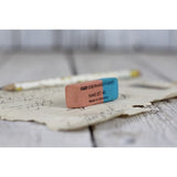 EBERHARD FABER Natural Rubber Eraser, Red Blue