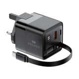 ENGAGE DUAL PORT C+A 65W GAN POWER ADAPTER W/USB-C CABLE