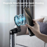 Earldom EH301 2-IN-1 Magnetic Overhead Floor Stand for Phone & Tablet - Black