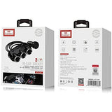 شاحن سيارة Earldom ES-CS1، موزع، منفذي USB (أنثى)، 3 منافذ 12/24 فولت