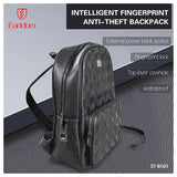 Earldom ET-BG01 Leather Backpack Bag - Black