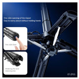 Earldom ET-ZP33 3-in-1 Tripod Selfie Sticks - Black