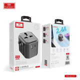 محول السفر الدولي Earldom LC17 USB مع محول من النوع C إلى USB 3.0