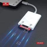 Earldom Lightning to 2-in-1 Card Reader Adapter- ot47
